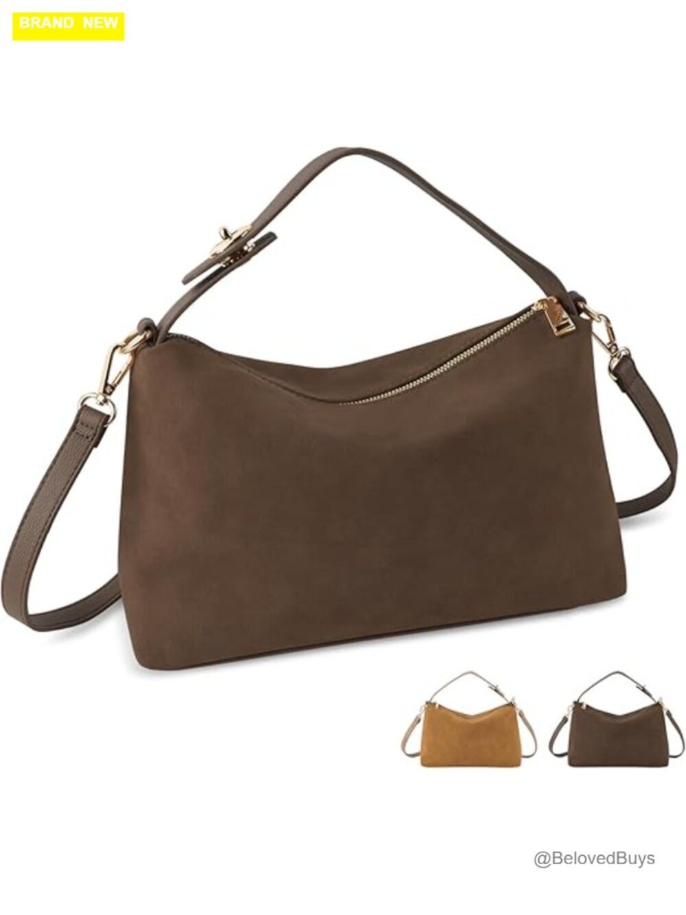 Leather Suede Tote Bag Crossbody Shoulder Hobo Satchel Handbag